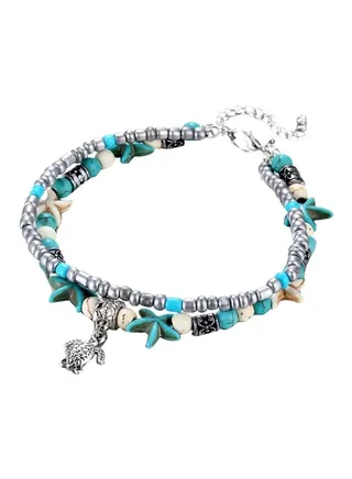 Double Beach Foot Chain Anklet 