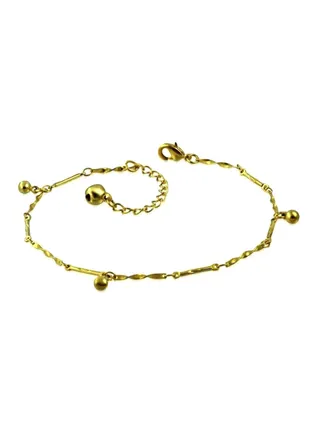 Copper Gold Plated Jingle Bell Charm Anklet 
