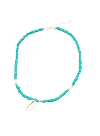 Casual Beaded Anklet With Seashell 