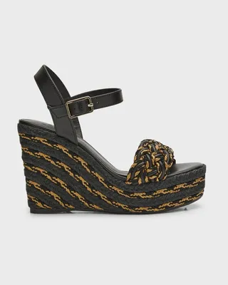 Joaquina Two-Tone Espadrille Wedges