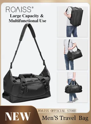 Unisex Multifunctional Duffel Bag with Multiple Carrying Options Backpack Single Shoulder Crossbody and Handheld Dry and Wet Separate Compartments Scientific Partitioning Ideal for Short Trips 