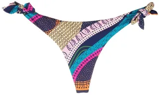 Lotus mix-print bikini-bottoms