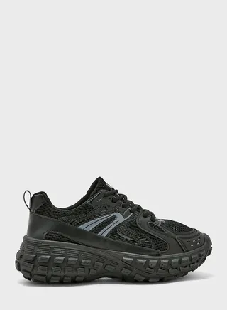 Mesh And Rubber Chunky Sneakers