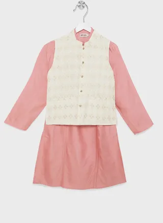 Youth Plain Long Kurta With Jacket 
