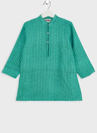 Kids Printed A-Line Long Kurta 
