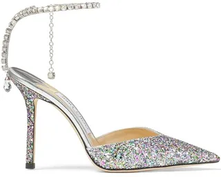 Saeda 100mm glitter pumps