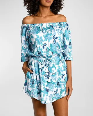 Santorini Off-Shoulder Mini Dress