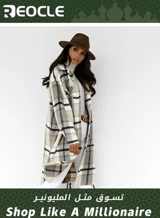 Women's Coat Mid-length Spring and Autumn New Style Women's Long-sleeved Plaid Print Mid-length Shirt Jacket 