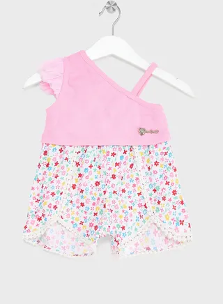 Nauti Nati Girls One Shoulder Frilled Top With Shorts 