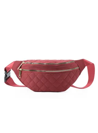 2022 new men's and women's waist bag Korean version embroidery thread shoulder Messenger bag outdoor sports multi-functional chest bag 