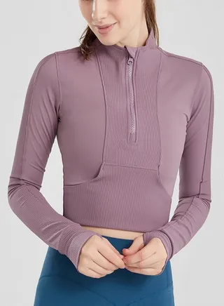 Women's Workout Jackets Lightweight Running Jacket Full Zip Track Tops Casual Sportswear,Long Sleeve Workout Yoga Jacket 