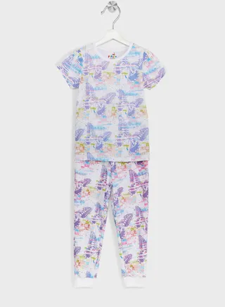 Casual T-Shirt & Joggers Set For Girls 
