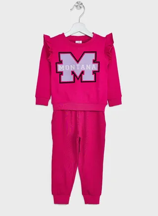 Sweatshirt & Jogger Set For Girls 