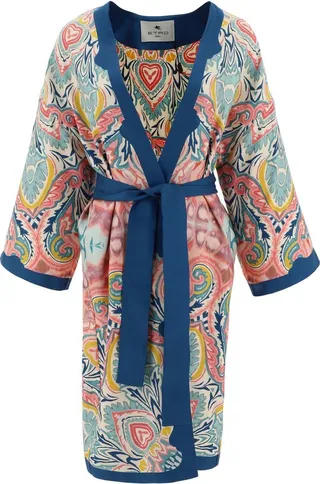 Etro Allover Printed Tied Waist Kimono