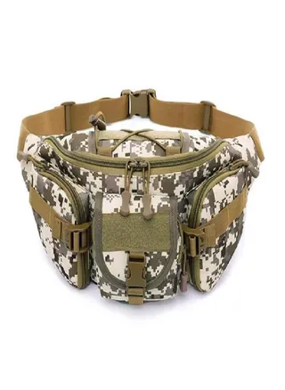 Outdoor Tactical Molle Waterproof Waist Fanny Pack Hiking Fishing Hunting Waist Camping Sport Bag 