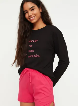 Printed Knitted Pyjama Set