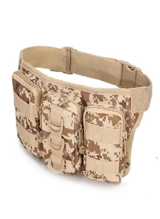 Scione Tactical Molle Waist Military Caouflage Outdoor Waterproof Travel Camping Hiking Running Bag 