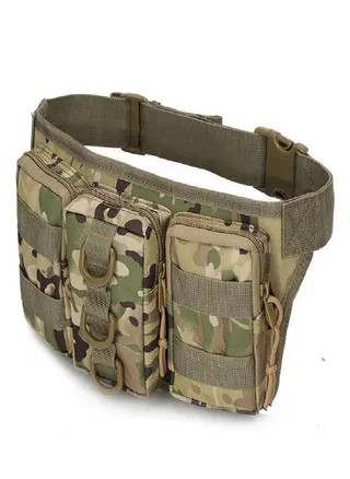 Scione Tactical Molle Waist Military Caouflage Outdoor Waterproof Travel Camping Hiking Running Bag 