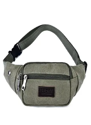 Outdoor Sports Men's and Women's Canvas Wear-resistant Mobile Phone Bag Running Casual Diagonal Multifunctional Small Waist Bag 