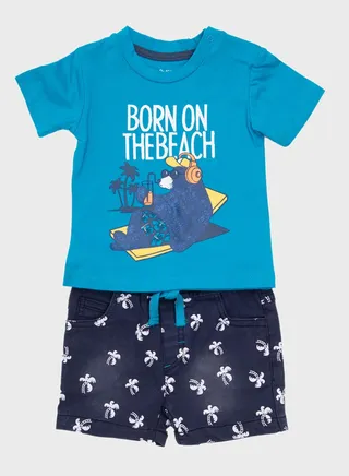 Infant Printed T-Shirt + Shorts Set 
