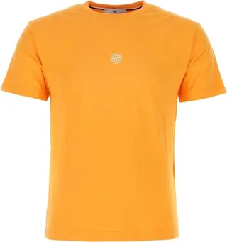 Stone Island Logo Printed Crewneck T-Shirt