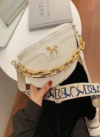 Luxury Women Handbag Purse Designer Crossbody Bag PU Stone Pattem Messenger Bag Satchel Wide Shoulder Strap Women Chest Bags 