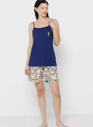 Logo Knitted Tank & Shorts Set