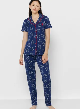 Button Down Shirt & Pyjama Set
