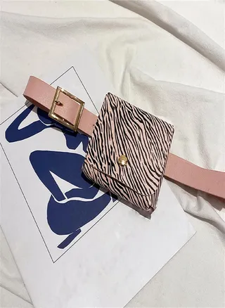 Sagit Ladies Fashion Belt Small Waist Bag Casual Wild Belt Small Square Bag 