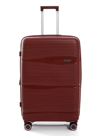 CROSSLAND Burgundy Trolley Luggage,TSA Lock , Expandable Double Zipper 