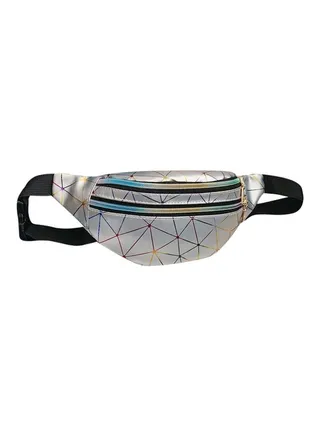 Printed Waistpack Silver/Pink/Green 