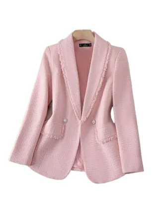 New High-End Sense Top Temperament Tweed Suit Jacket 