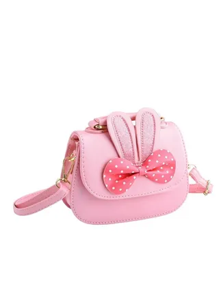 Polka Dot Bow One Shoulder Crossbody Bag 