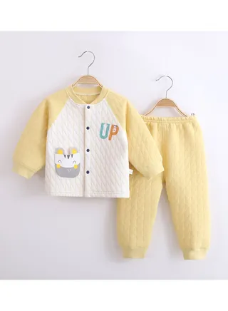Baby Spring And Autumn Soft And Comfortable Two Piece Set 