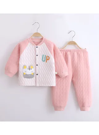 Baby Spring And Autumn Soft And Comfortable Two Piece Set 