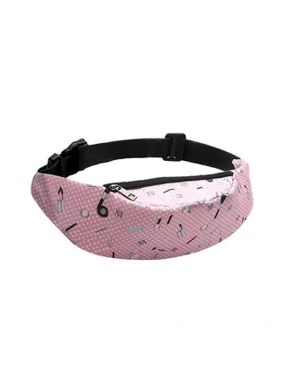 Printed Waist Bag Pink/Black 