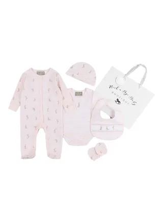 5 Piece Infant Combo Set Baby Pink 