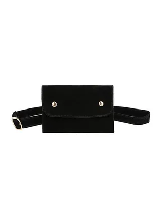 Fashion Solid Waist Bag Black 