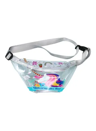 Cartoon Pattern Water Proof Waist Pack Clear/Blue/Pink 