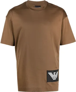 logo-patch cotton T-shirt