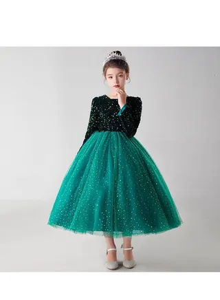 New Mid Size Children's Long Sleeved Dress 