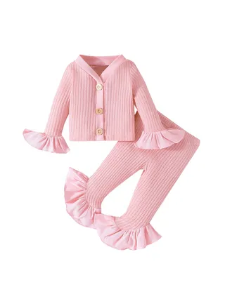 Little Girl Casual Fashion Sweet Two Piece Set 