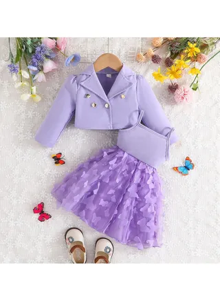 Middle Child Little Girl Coat Dress Two Piece Set 