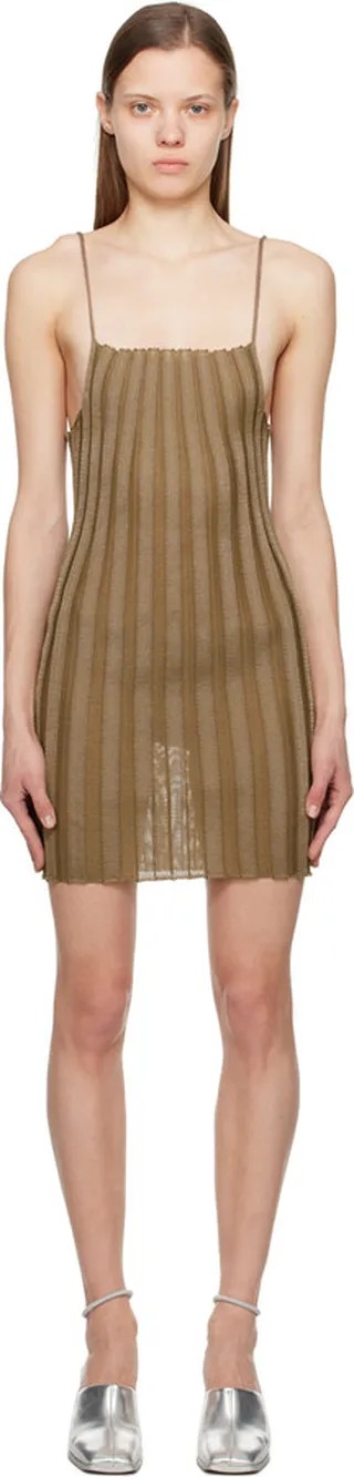 A. ROEGE HOVE Tan Katrine Minidress