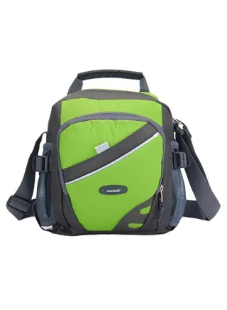 Multi-Pockets Casual Crossbody Bag Green/Grey 