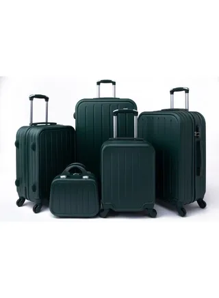 Limra Luggage Trolley Bags set of 5 Pcs ,Dark Green 