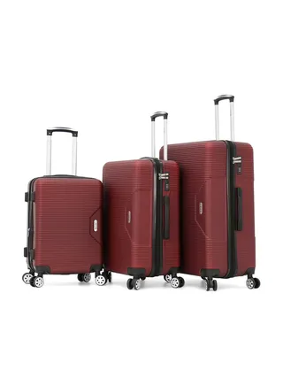 CAPITAL Hard Side Luggage Trolley Bag 3 Pieces Set 
