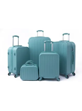 Limra Luggage Trolley Bags set of 5 Pcs ,Ice Green 