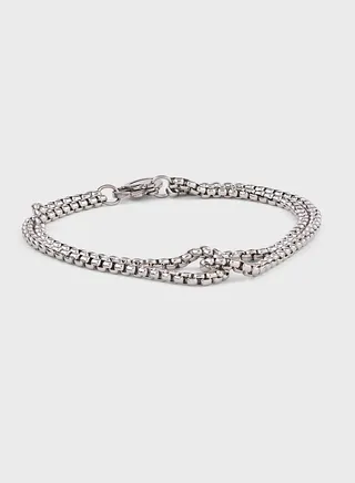 Smiley Layered Chain Bracelet