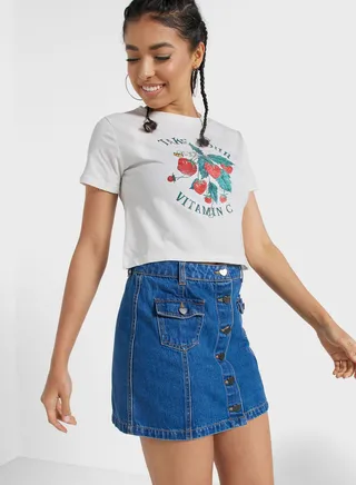 Graphic Cropped T-Shirt 